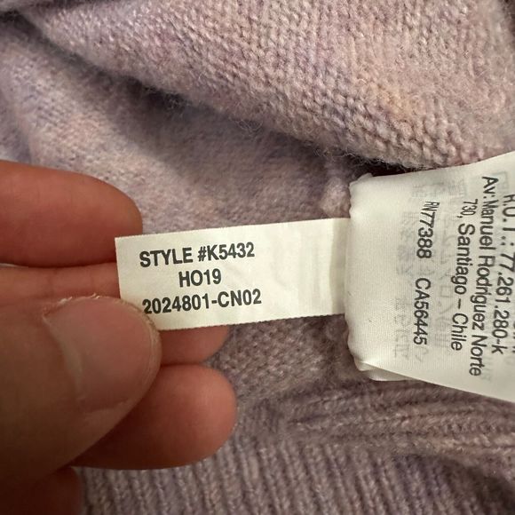 MADEWELL Bobble Dashwood V-Neck Sweater in Purple Coziest Yarn - Picture 8 of 9